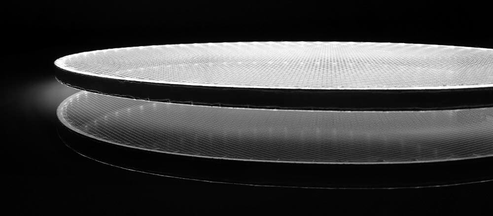 clear LED edge-lit circle